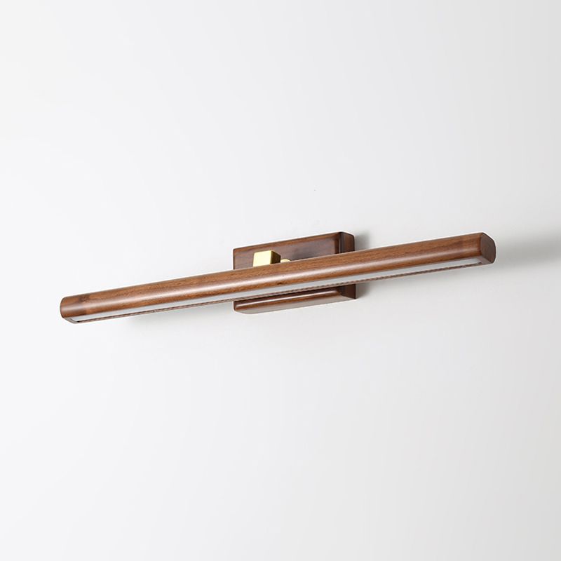 Modern Nordic LED Mirror Light Rotatable Wooden Wall Sconce Light for Bedroom Bathroom