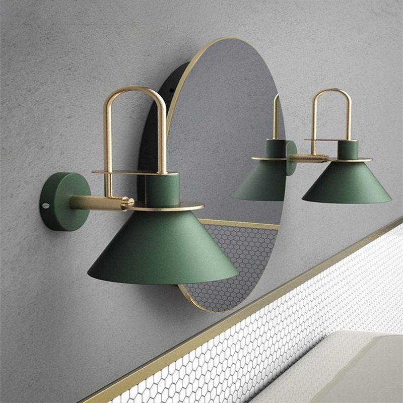 Modern Style Cone Shape Wall Sconce Metal 1 Light Sconces for Corridor