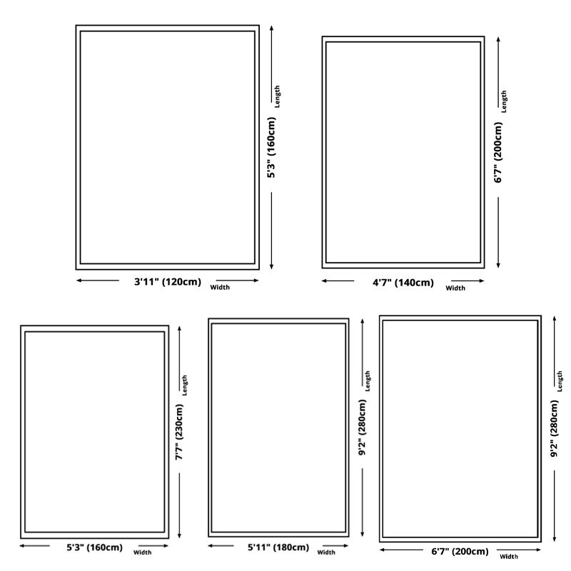 Minimalist Living Room Carpet Geometric Pattern Rug Washable Polyester Stain Resistant Area Carpet