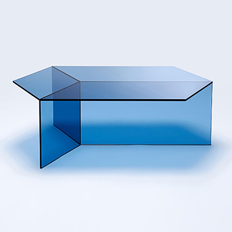 1 Single Modern Plastic Coffee Table with Three Legs for Living Room