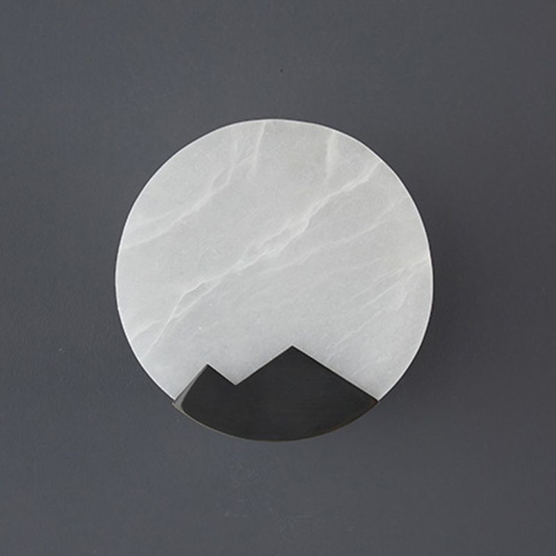 Contemporary Wall Sconce Circle Stone Sconce Lighting for Bedroom