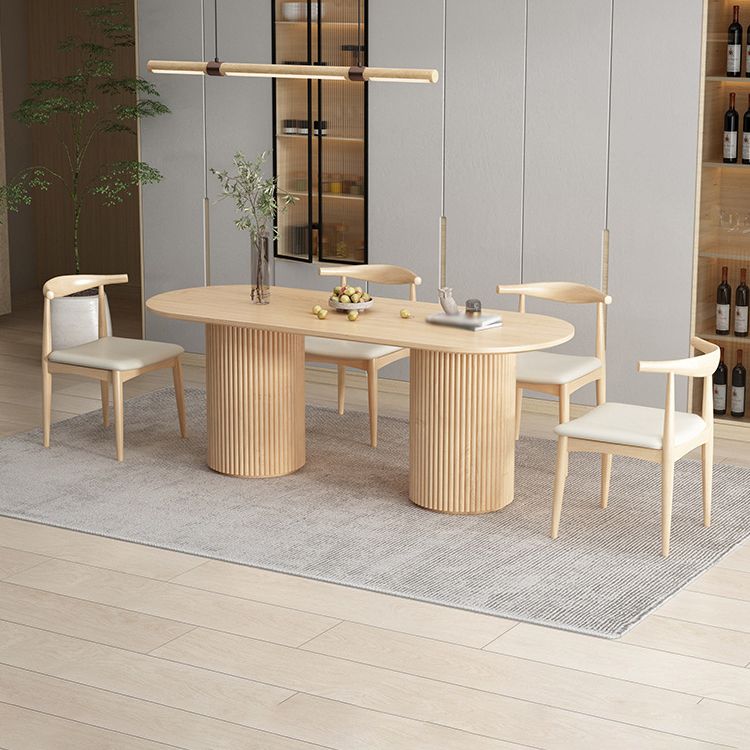 Contemporary Solid Wood Dining Table Set 1/5/7 Pieces Home Dining Room Set