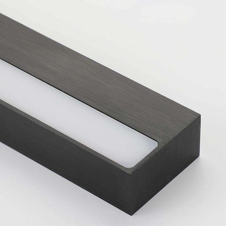 Rectangle LED Vanity Lamp Modern Minimalist Style Plastic Single Vanity Light