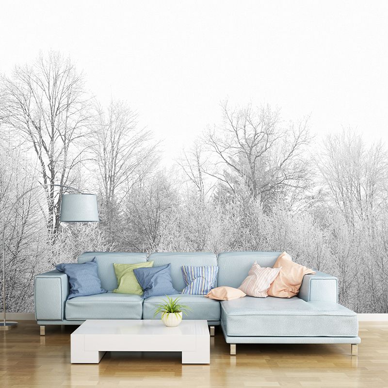 Contemporary Moisture Resistant Forest Mural Wall Covering for Dining Room Home Decor