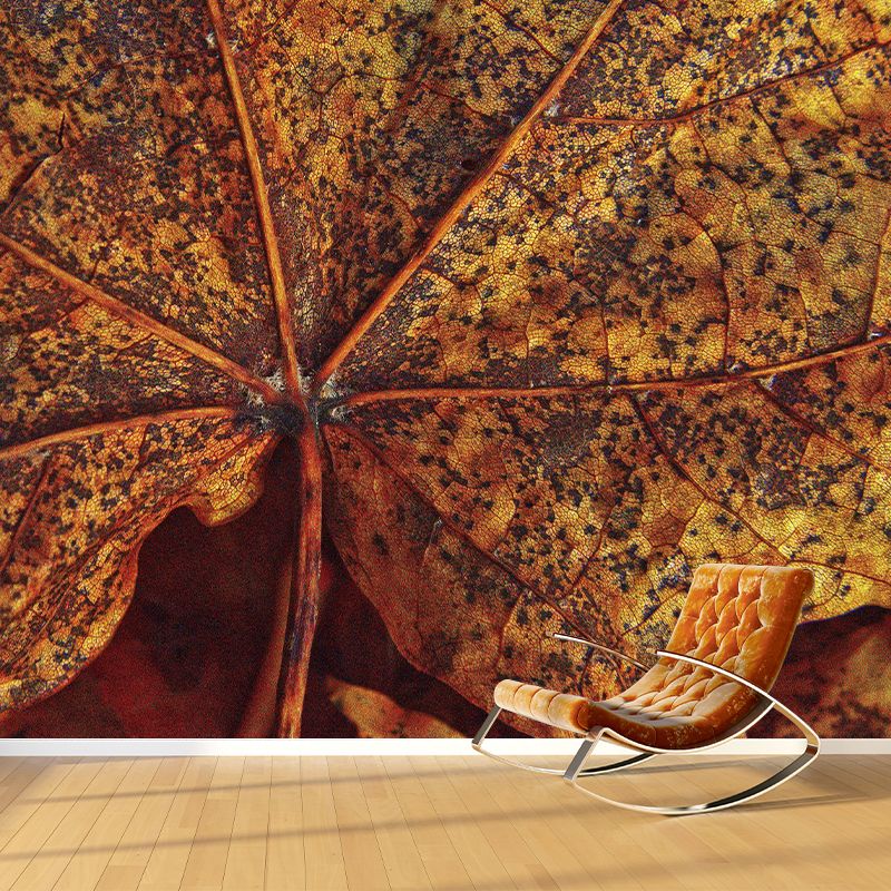 Customized Leaf Surface Plant Murals Wall for Reading Room Moisture Resistant