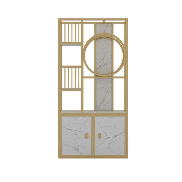 78.74 "H Bücherregal Glam Style Open Back Bookshelf für Bürohaus mit Schränken