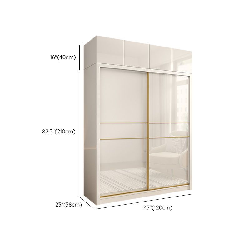 Contemporary Glossy White Storage Cabinet Manufactured Wood Cabinet for Home