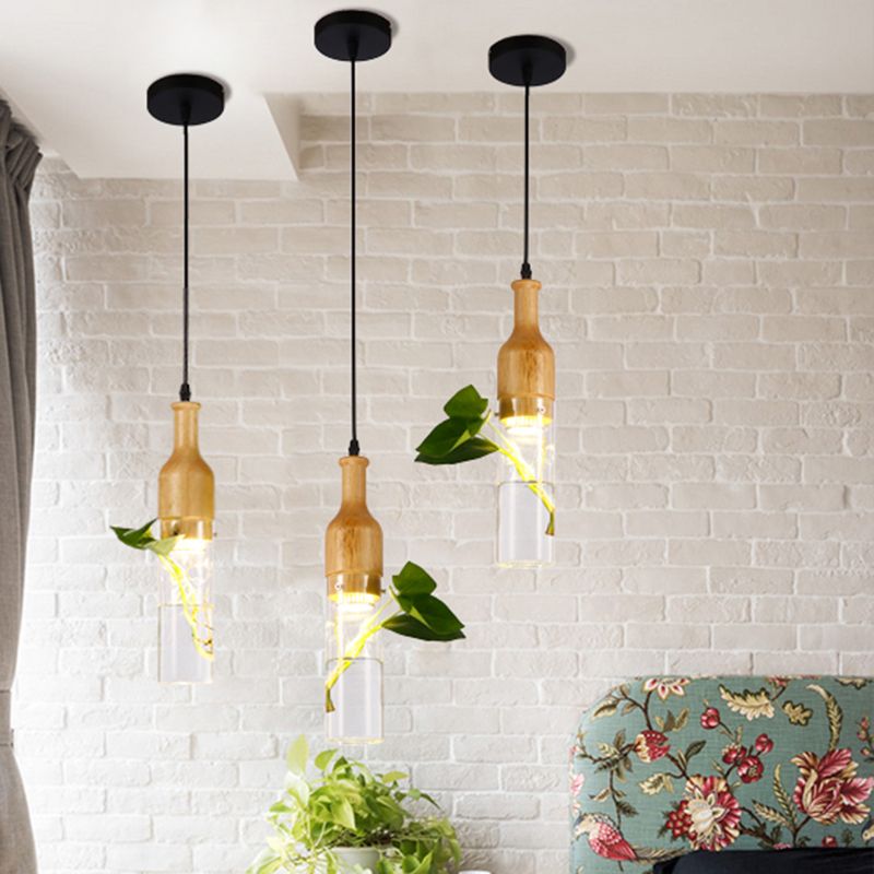 Pflanzer hängende Lampe zeitgenössischer klares Glas 1-Licht-Lernraumbeleuchtung Anhänger