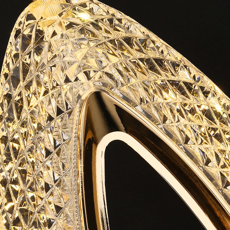 Contemporary Style Linear Shape Pendant Lights Metal Hanging Lamps in Gold