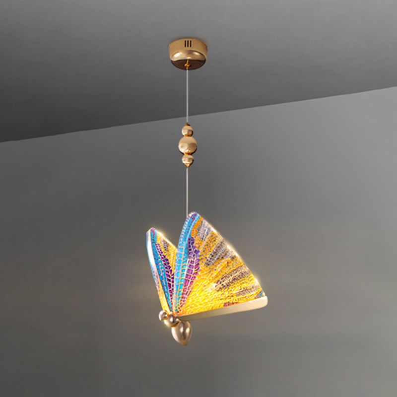 Colorido lámpara de arte de arte de mariposa colgante de mariposa