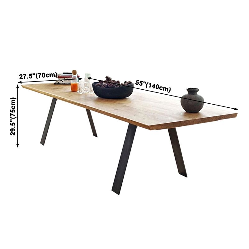 Metall Industrial Rechteck Esstisch Massiv Holz Tisch mit 4 Beinen
