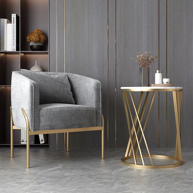 Silla de comedor de metal de estilo nórdico, sillas laterales tapizadas sin brazos para uso doméstico