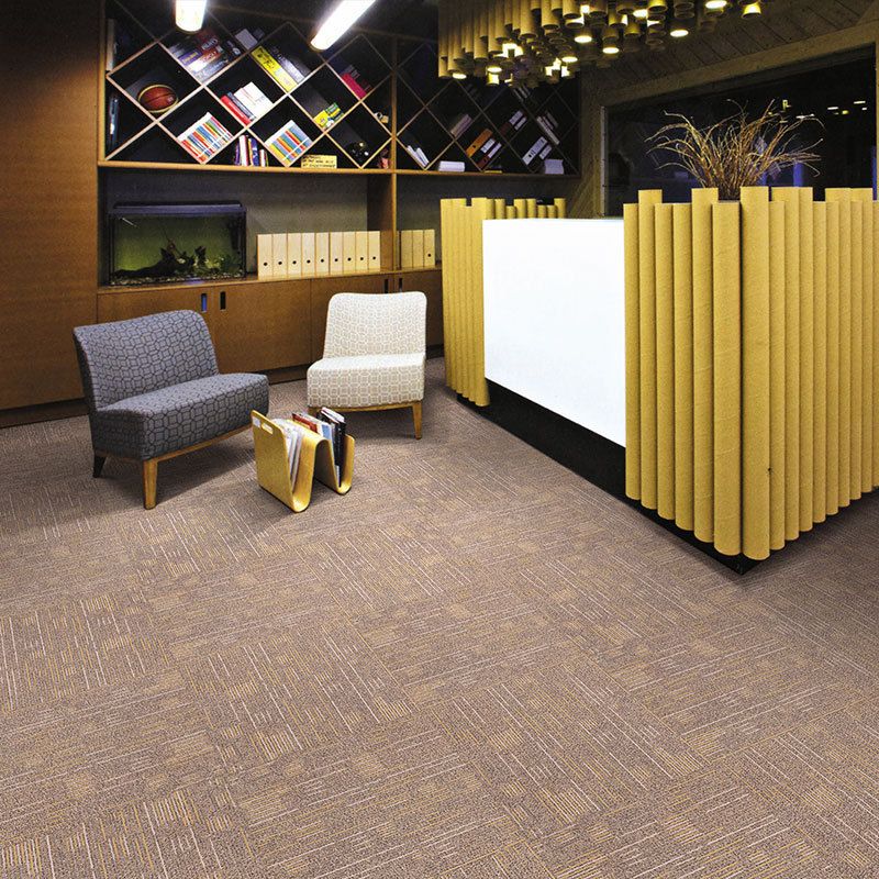 Carpet Tile Non-Skid Fade Resistant Geometry Self-Stick Carpet Tiles Bedroom