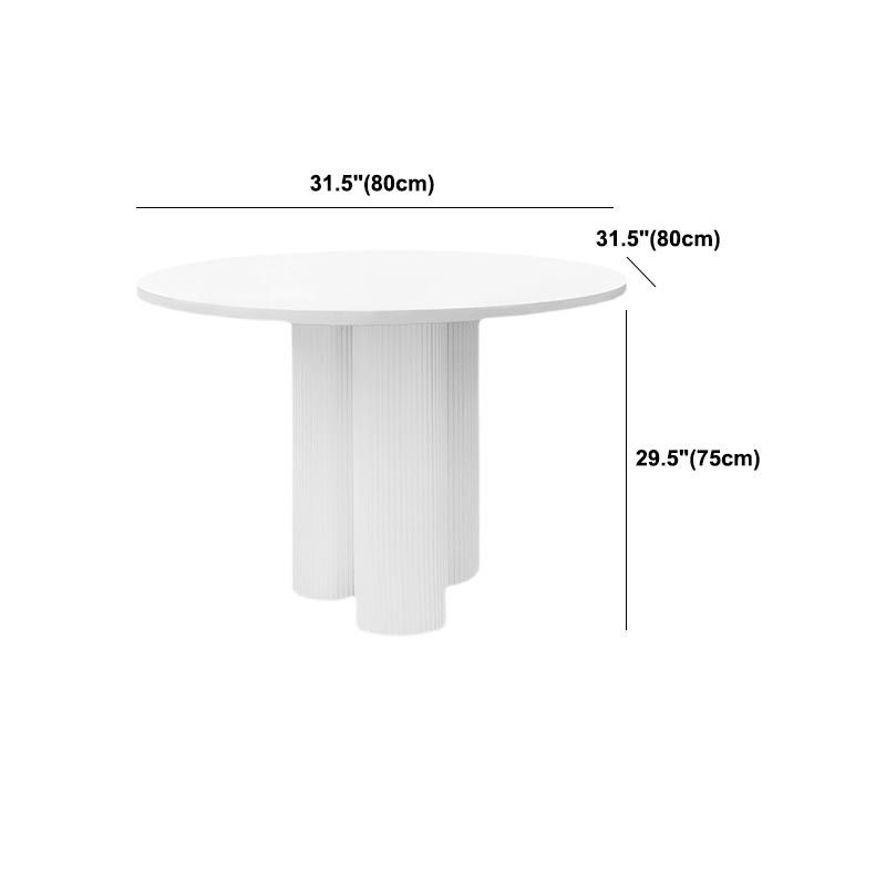 Round Dining Room Table Contemporary White Fixed Kitchen Table