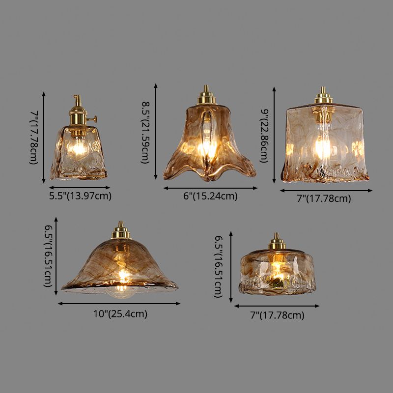 Brass Glass Impiccing a sospensione Light Industrial Single a Cioncant Lights per ristorante