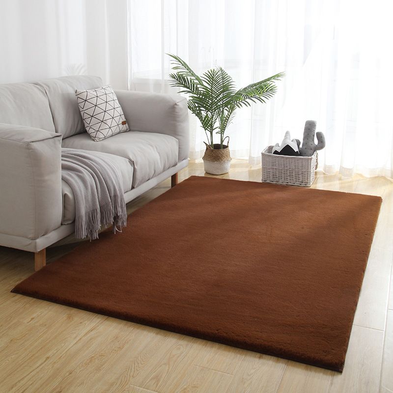Tapis d'intérieur Simple en Polyester de couleur unie, résistant aux taches, pour la décoration de la maison