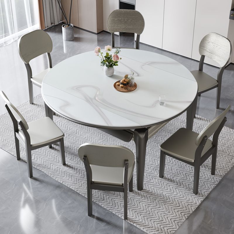 5/7/9/11 Pieces Modern Round Sintered Stone Dining Set for Home