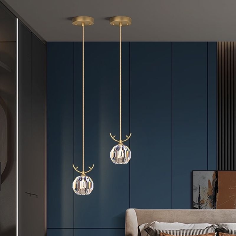 Bloc de cristal sphérique Hanging Light Simplicité