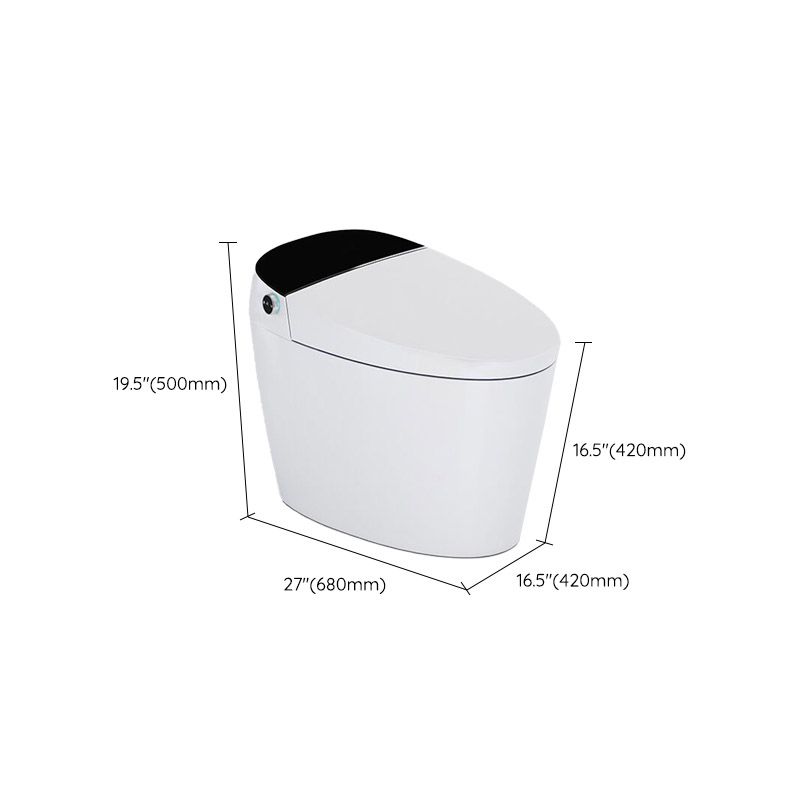 Modern All-In-One Toilet Bowl Siphon Jet Toilet with Seat for Bathroom