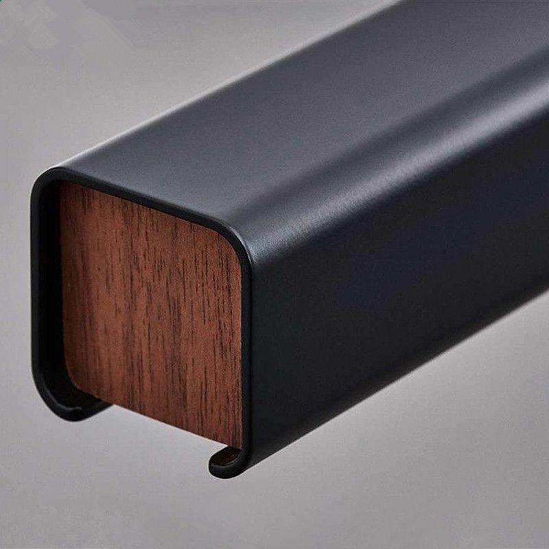 Luci a sospensione a sospensione in metallo nero lampade appese lineari moderne per sala da pranzo