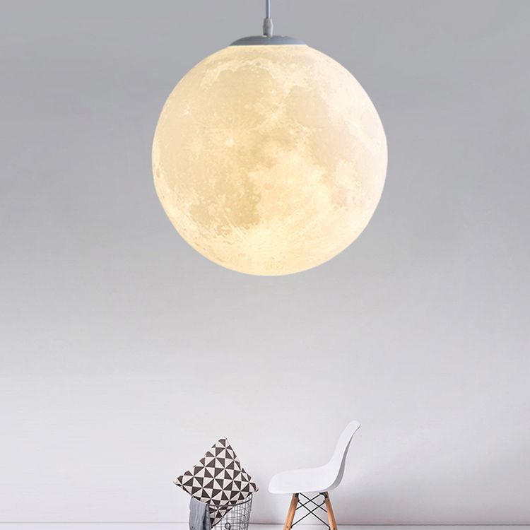 Globe Acrilic Hanging Light, semplice Lampada per tonalità luna per la camera da letto