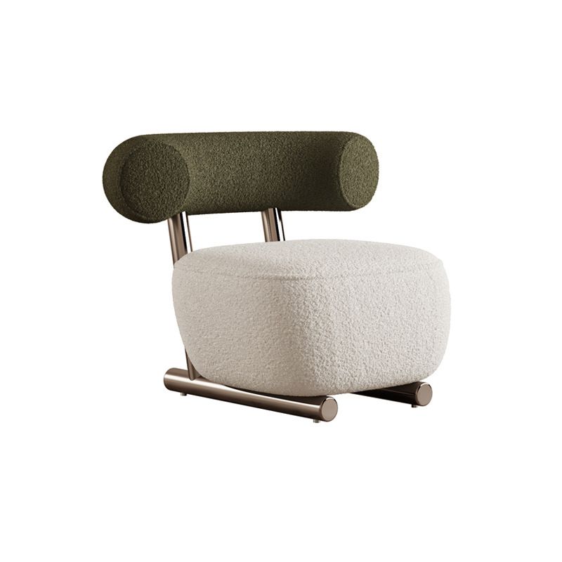 36.22" Wide Parsons Chair Wool Armless Chair for Living Room