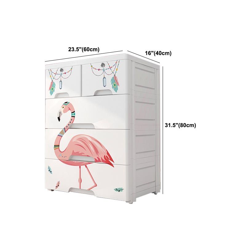 Contemporary Wardrobe Plastic Bedroom Wardrobe Closet with Drawers