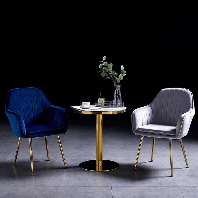 23.6"Wide Solid Color Armchair with Basic Four Legs for Bedroom