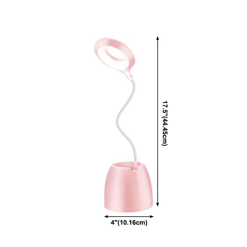 Lampada da tavolo moderna a 1 luci con circolo USB Luce da tavolo per il dormitorio