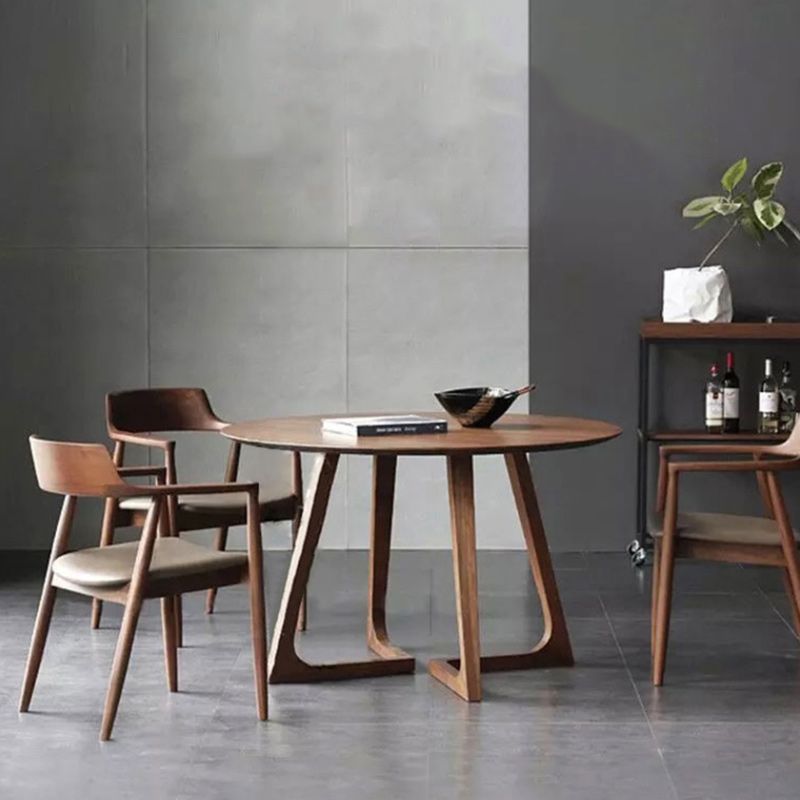 Living Room Simple Style Wood Dining Table Round Dining Table