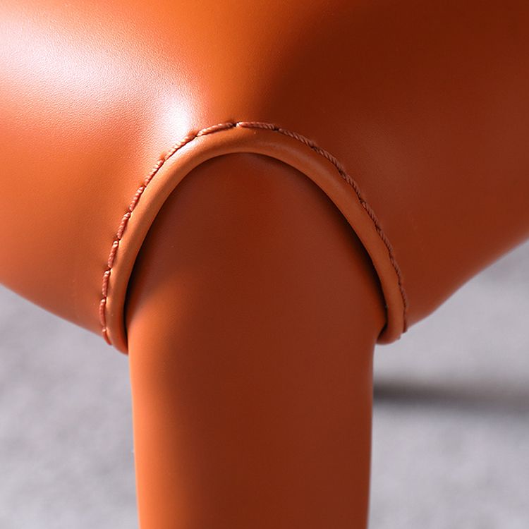 Sillas de comedor de cuero modernas, sillas de comedor de metal sin brazos para uso en restaurantes