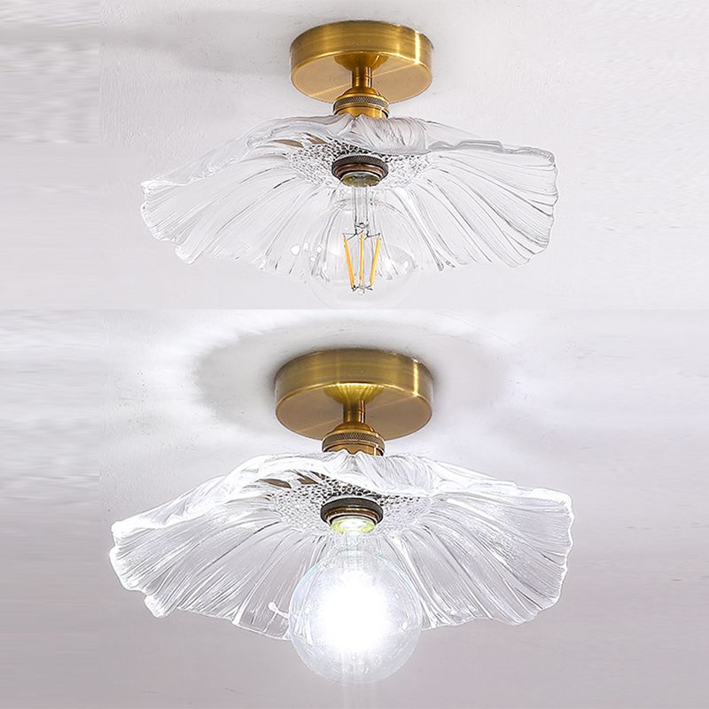 New Modern Prismatic Glass Flush Light Fixtures Blossoms Flush Mount with Shape