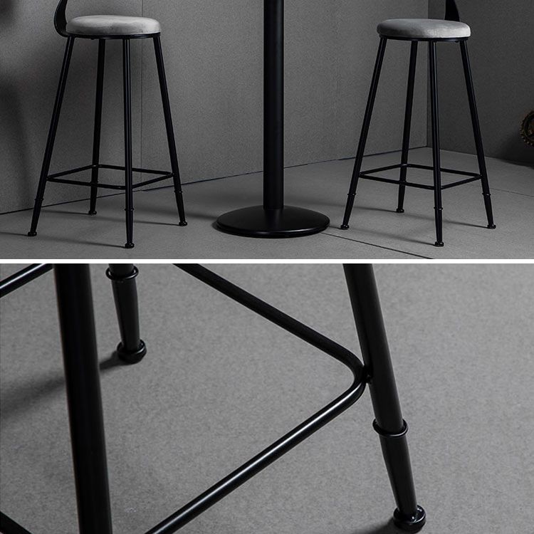 Industrial 1/2/3 Pieces Round Bar Table Set Sintered Stone Bistro Set for Home Use