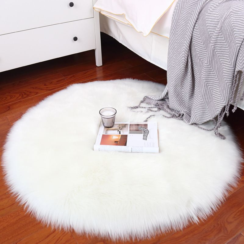 Pink Bedroom Area Rug Plush Orlon Area Carpet Solid Color Easy Care Rug