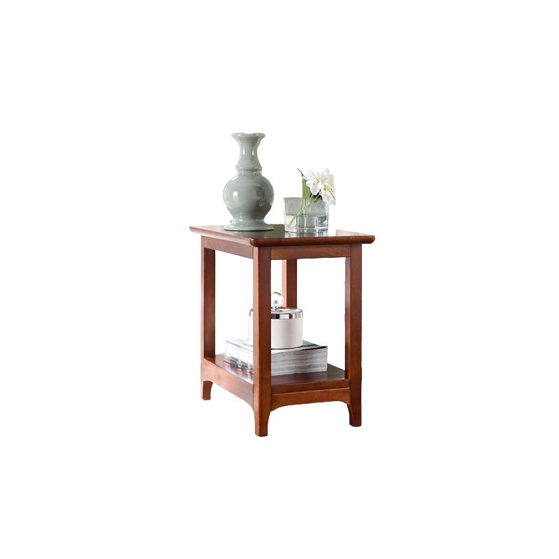 Modern Style Cocktail Table Rubber Wood Square Wood/walnut/black Coffee Table