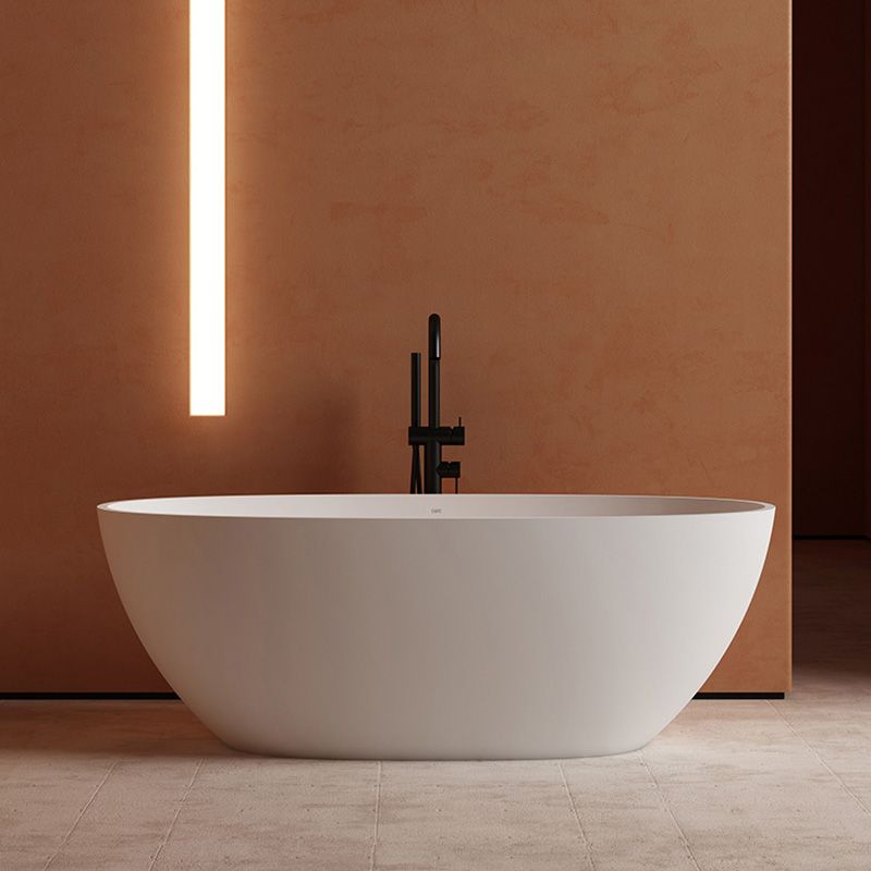 Antique Finish Oval Soaking Bath Stand Alone Modern Bath Tub