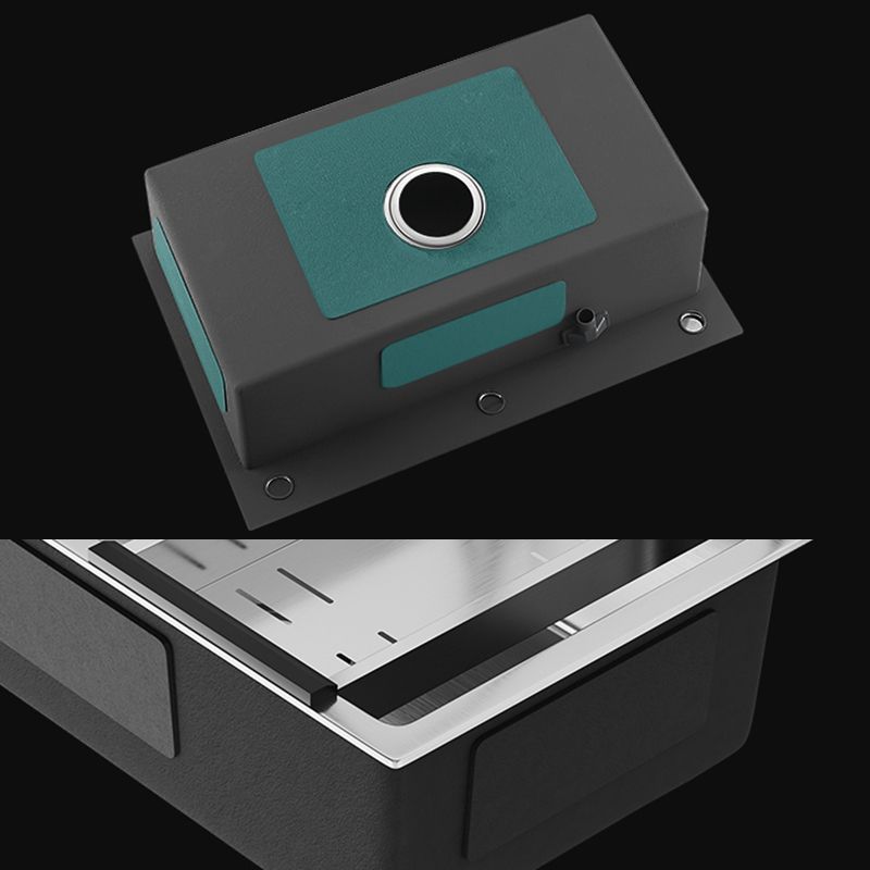 Modern Kitchen Sink Stainless Rectangular Kitchen Sink with Pull-out Faucet