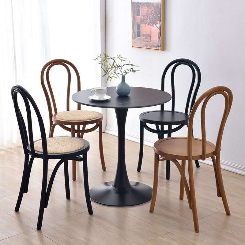 Moderne Küchen -Esszimmer Birch Holzstuhl Windsor Back Side Stühle Set Set