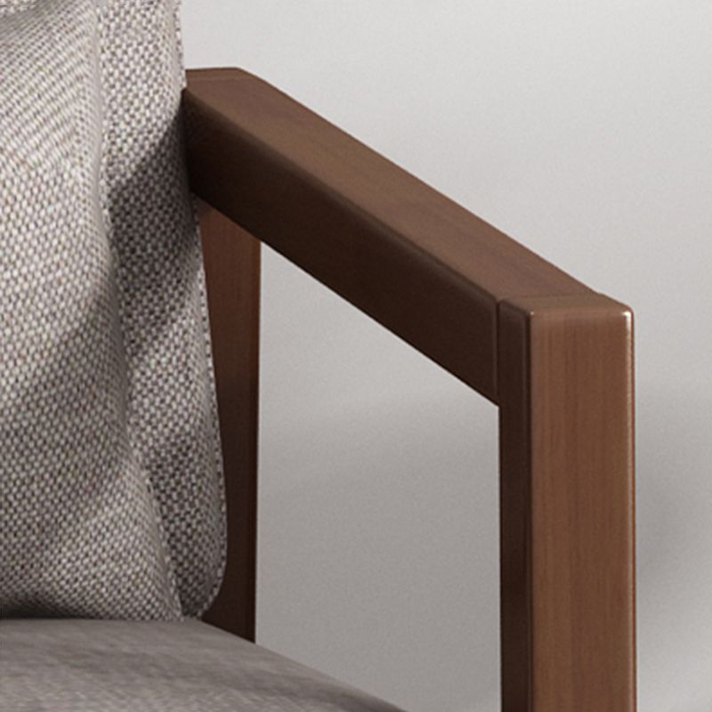 Nordic Style Wood Arms Included with Cushion Lounge Accent Chair