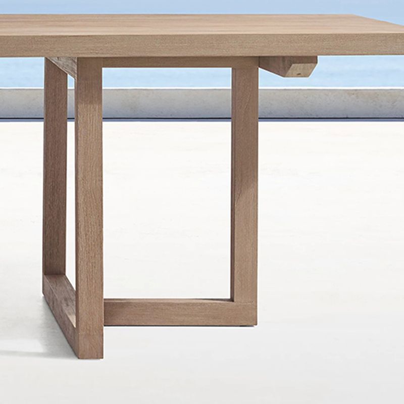 Brown Patio Dining Table Set 1/7 Pcs Wood Frame Patio Dining Table and Chairs