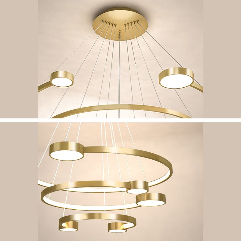 Multi-Layer Ceiling Pendant Light Modern Metal Hanging Lights