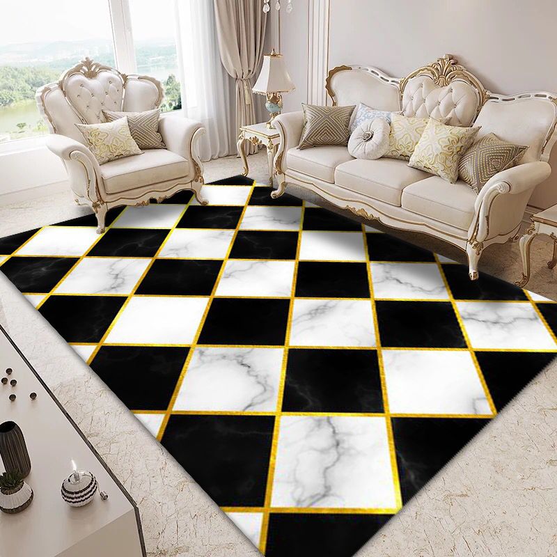 Moderne marmeren print Tapijten Polyester binnen tapijt Non-slip achtergrondgebied Tapijt voor woonkamer