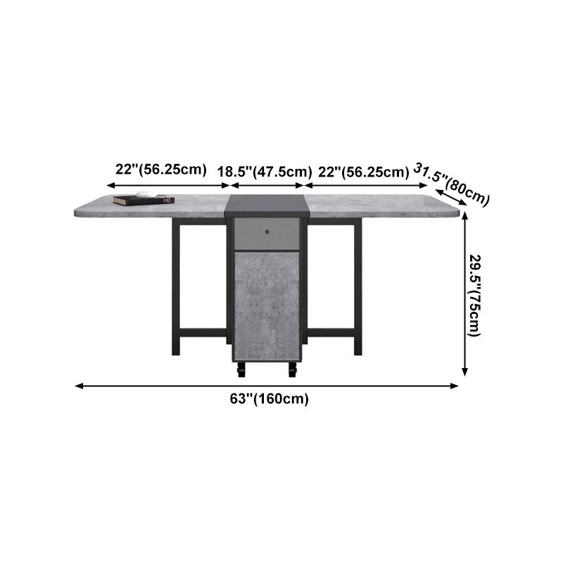 Contemporary Style Folding Dining Table Rectangle Table for Home