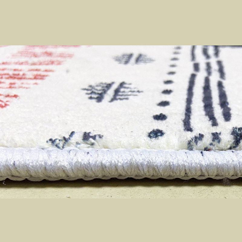 Modern Artistic Area Rug Contrast Panel Rug Polyester Non-Slip Backing Carpet for Living Room