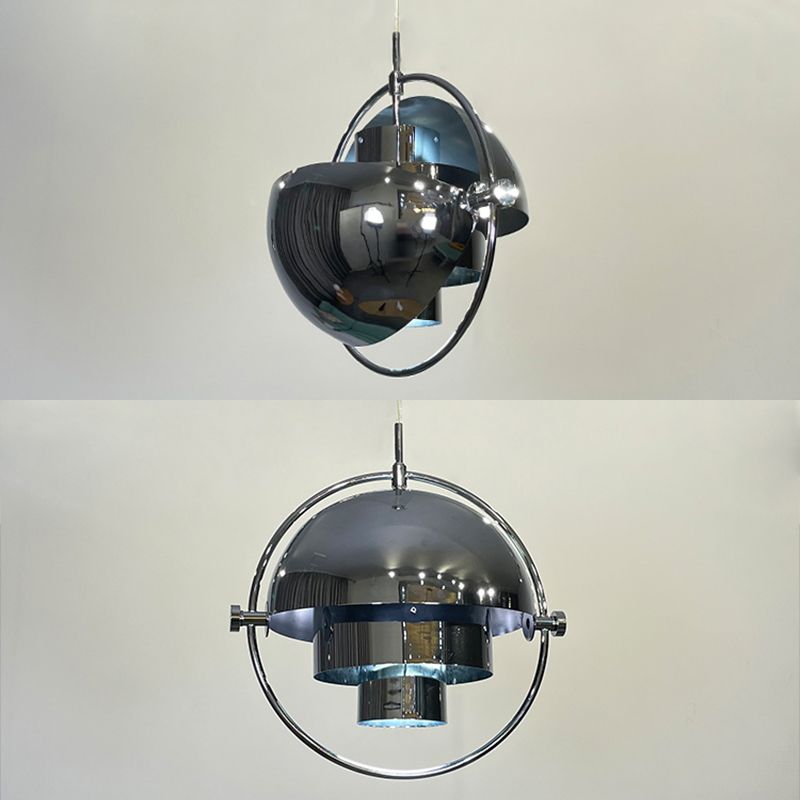 Costilería colgante colgante de hierro negro Luz de 1 luces de 1 luces para sala de estar