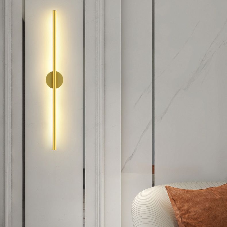 1-Light Ribbon Wall Sconce Modern Simple Style Metal Wall Lighting in Gold