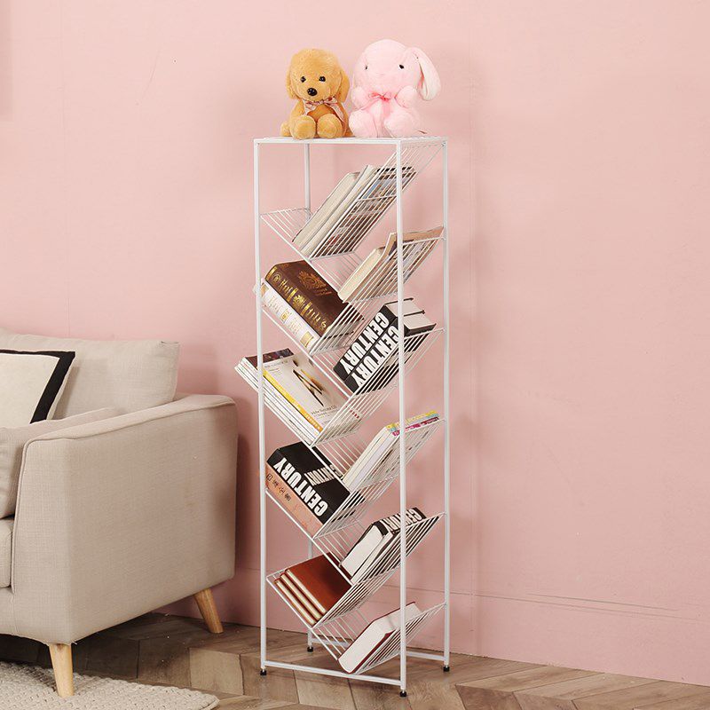 Invisible Bookshelf Open Back Contemporary Style Bookcase for Home and Office