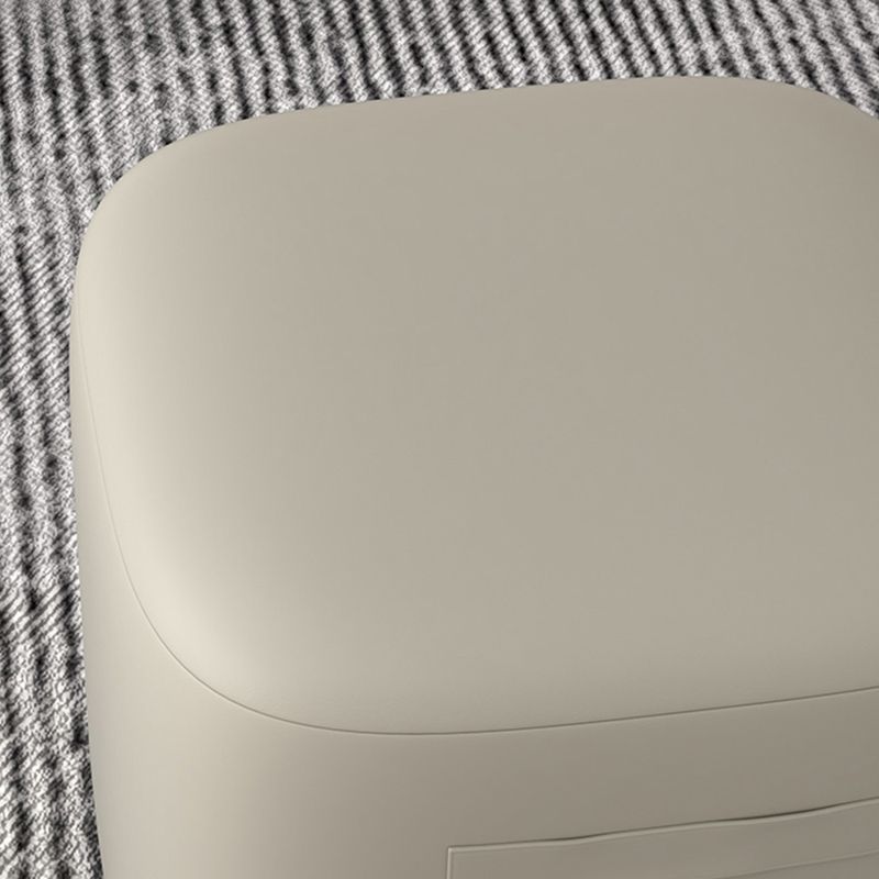 Trendy Square Leather Ottoman Plain Waterproof Indoor Foot Cube Ottoman Stool