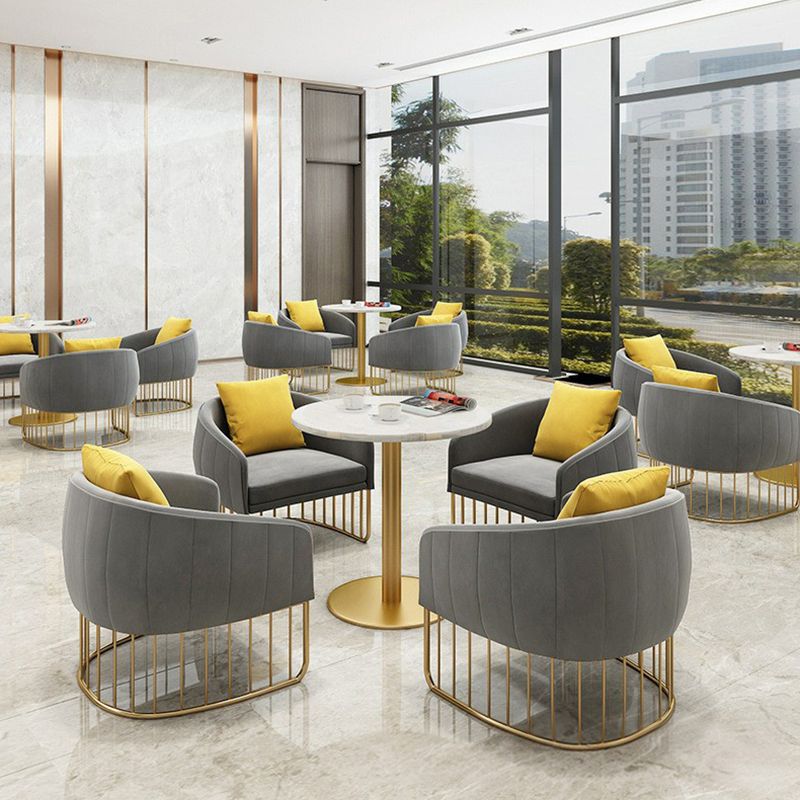 White 1/2/5 Pieces Dining Set Modern Style Stone Dining Table Set for Home Use