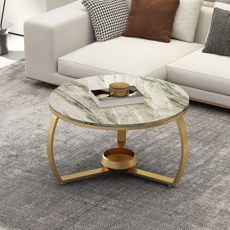 Round Cross Legs Coffee Table  Contemporary  Cocktail Table for Home
